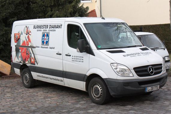 Burmeister Diamant Bohren Sägen Schneiden in Leipzig, Firmenwagen von links